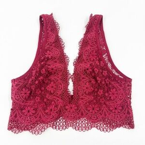 ✅  VICTORIA’S SECRET Woman’s Lace Burgundy‎ Bralette Size S/P